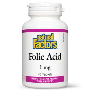 Acid Folic Natural Factors 1 mg – Vitamina B9 premium