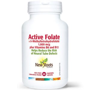 Active Folate - Acid Folic cu Vitamina B6 si B12-  60 capsule vegetale